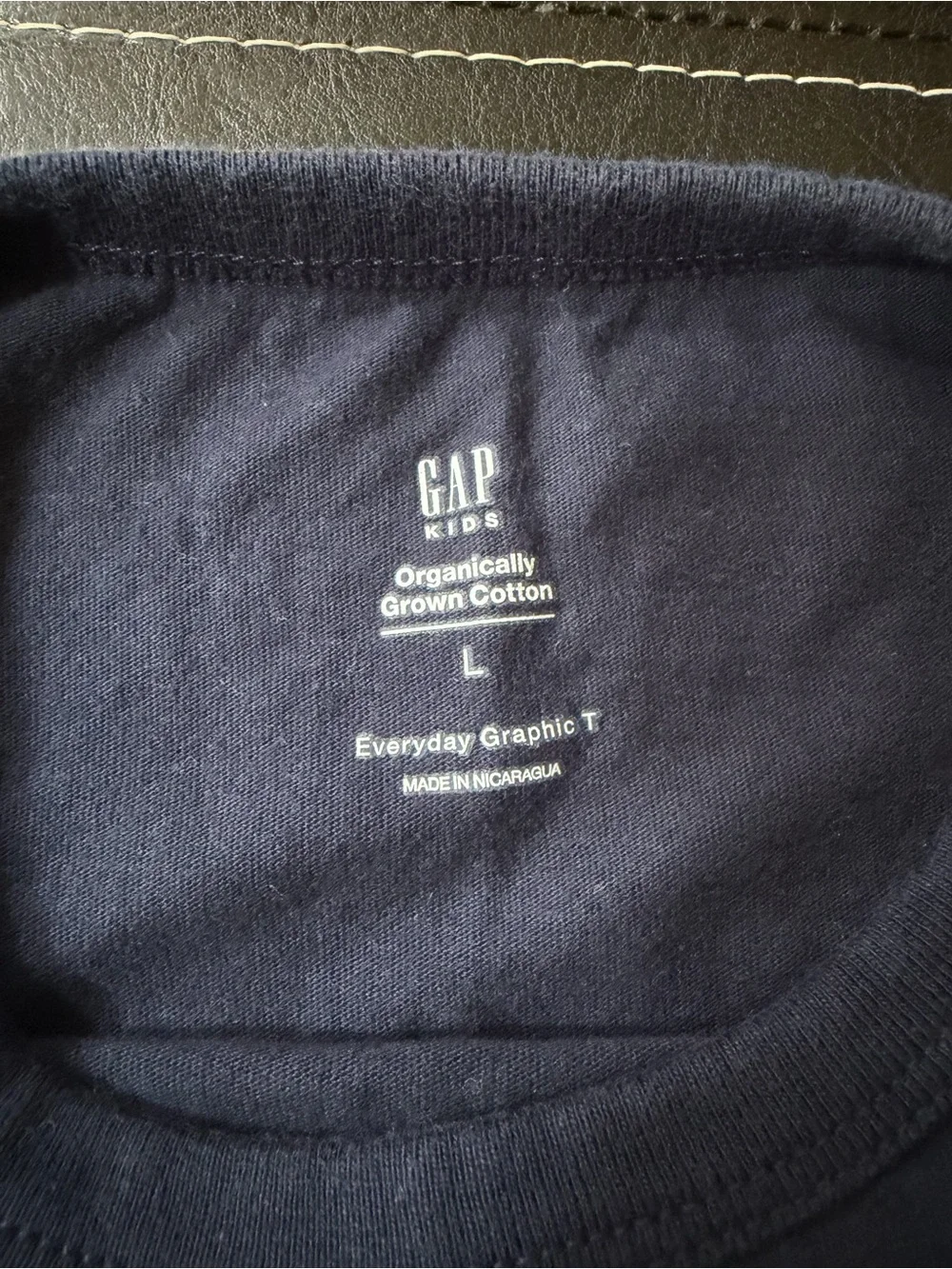 GAP - Girl’s Navy Blue Tee with White Ghost and Orange Basketball Graphic